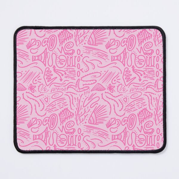 Aperçu de l'œuvre Conception de lignes abstraites roses Squiggle Artwork créée et vendue par cadencreations.