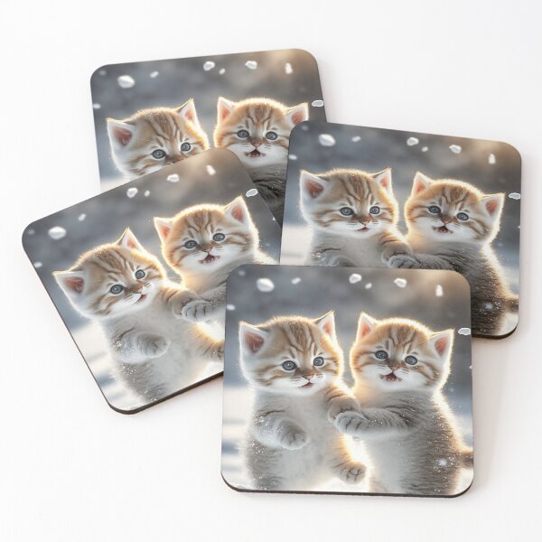 Item preview, Kittens together, playing in the snow are very lovely photos 3k - 15 designed and sold by jetaiart.