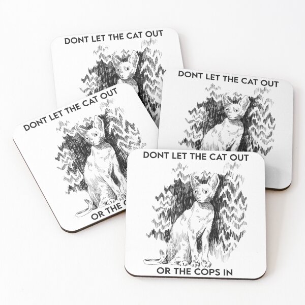 Item preview, dont let the cat out (grey) designed and sold by ryegardens.