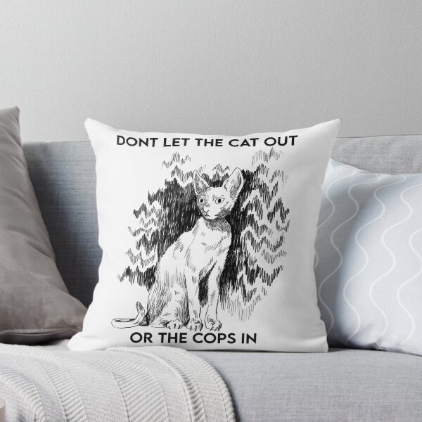 Item preview, dont let the cat out (grey) designed and sold by ryegardens.