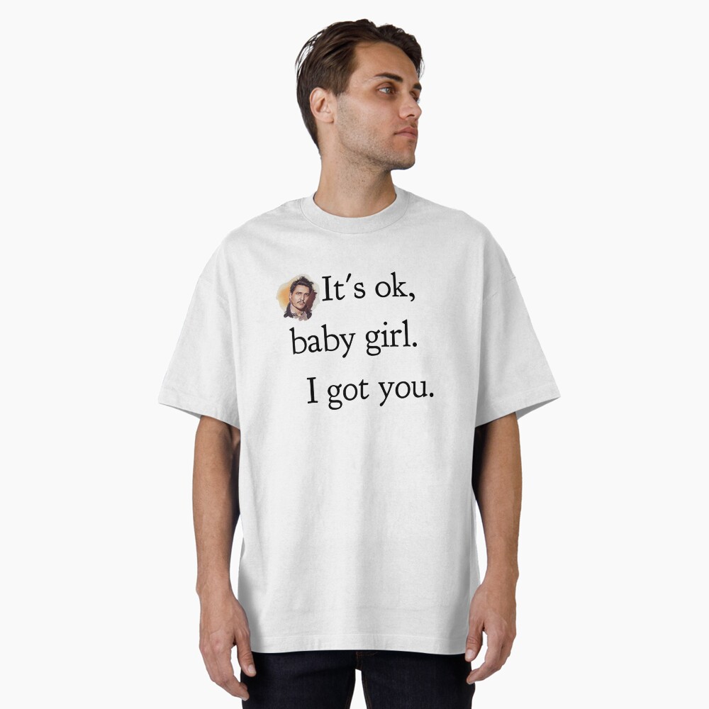 Oversized Shirt T Shirt That Says Baby Girl Drop Shoulder Slogan