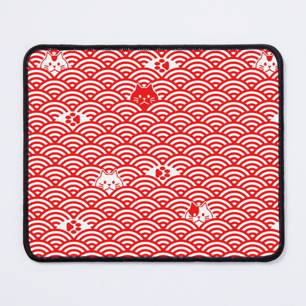 Item preview, Japanese Fan And Cats Pattern - Red Version designed and sold by WonderLang.