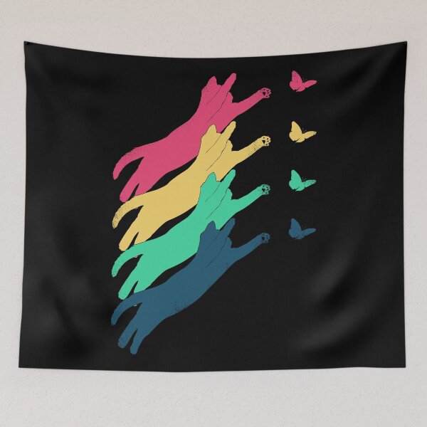 Item preview, Cat Jumping Butterfly designed and sold by sachpica.