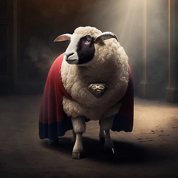 Artwork thumbnail, super sheep by JDA-Shop