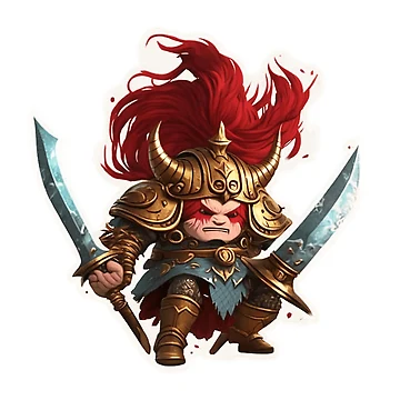 Artwork thumbnail, Starscourge Radahn Cute Sticker by Springteam