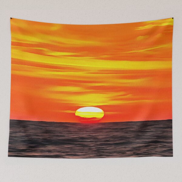 Item preview, Artistic Orange Aegean Sunset Akyaka  designed and sold by taiche.