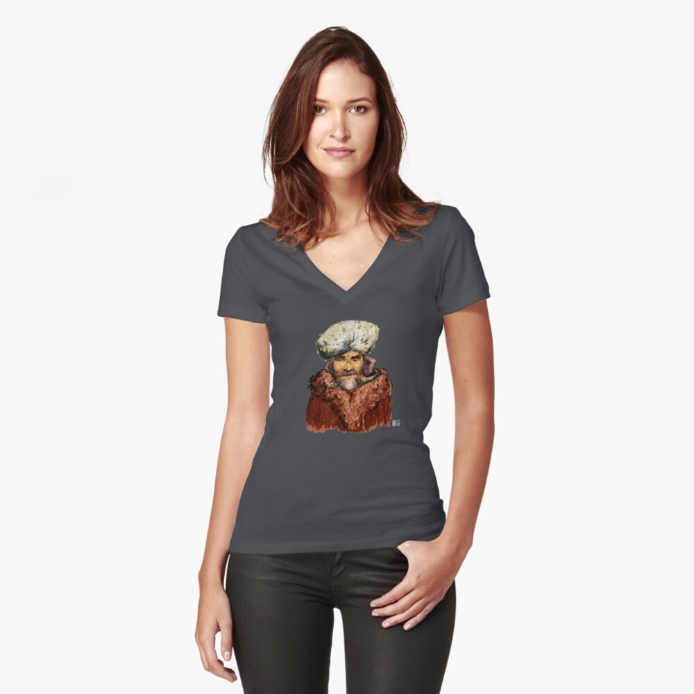 Mountain Man Fitted V-Neck T-Shirt