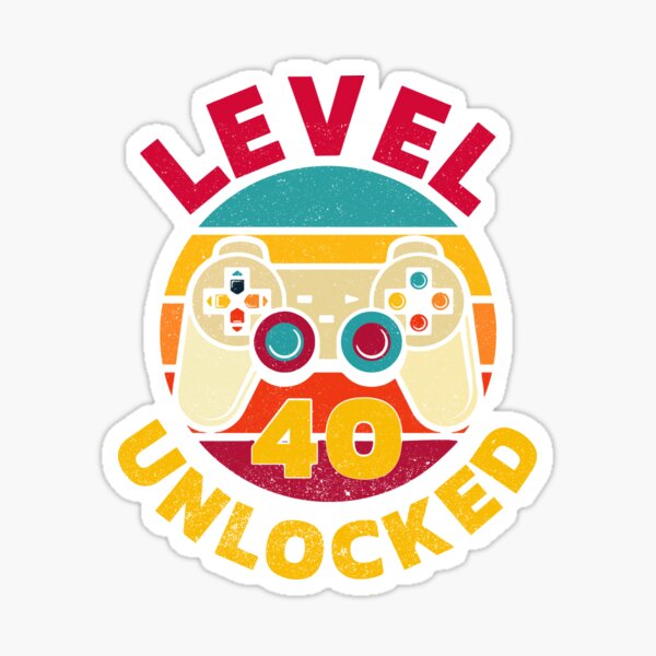 Level 40 Unlocked Gamer 40th Birthday Gift Greeting Card for Sale by  Alfalfalfa90