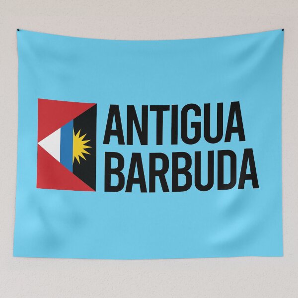 Item preview, Antigua and Barbuda Country Flag - Minimal Design collection designed and sold by randomorder.