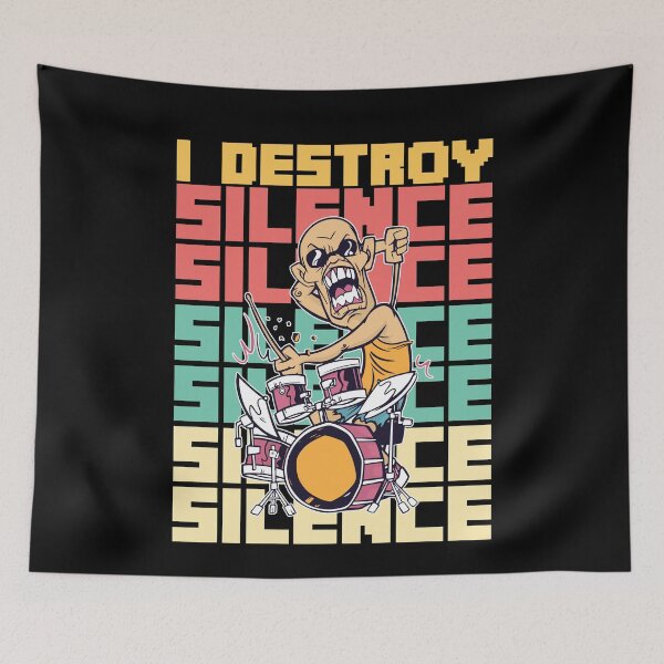 Item preview, I Destroy Silence Drums designed and sold by MooonTees.