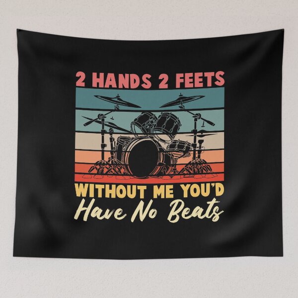 Item preview, 2 Hands 2 Feets Drums designed and sold by MooonTees.