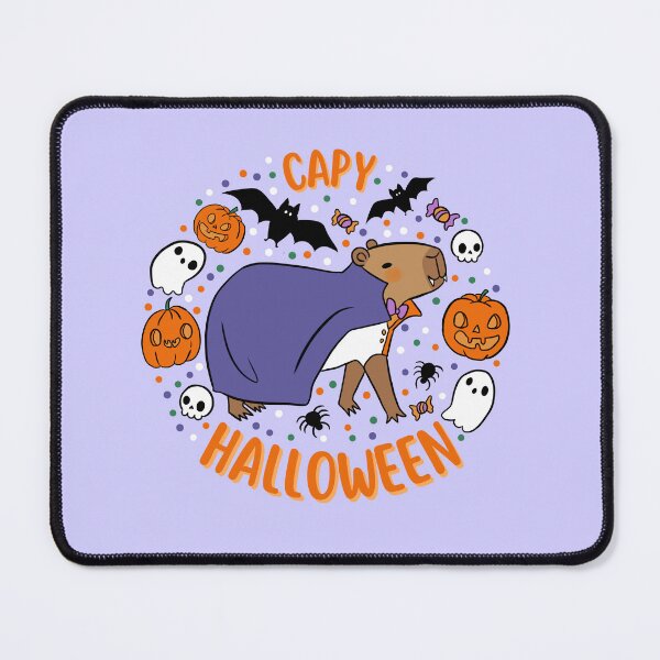 Item preview, Happy Halloween a cute capybara waring a vampire costume for Halloween  designed and sold by Yarafantasyart.