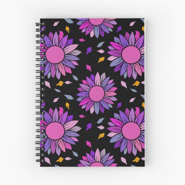 Item preview, Purple flowers seamless pattern on black background. designed and sold by Jayjaynaenae.