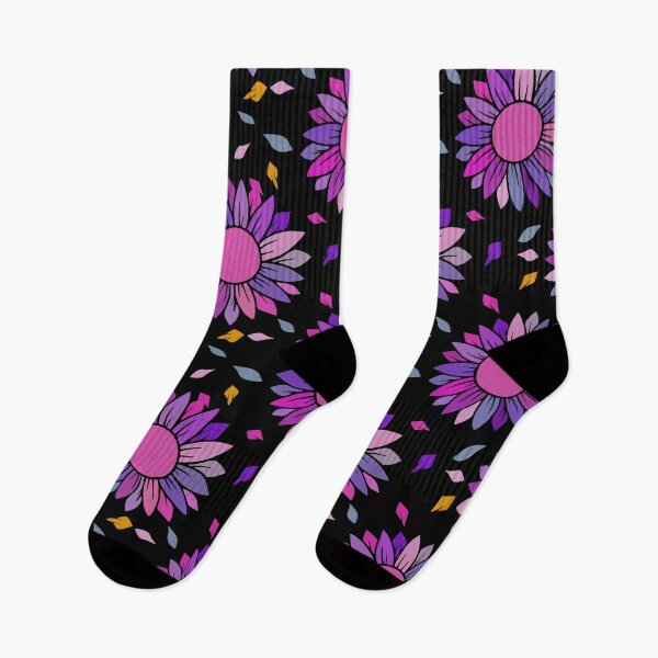 Item preview, Purple flowers seamless pattern on black background. designed and sold by Jayjaynaenae.