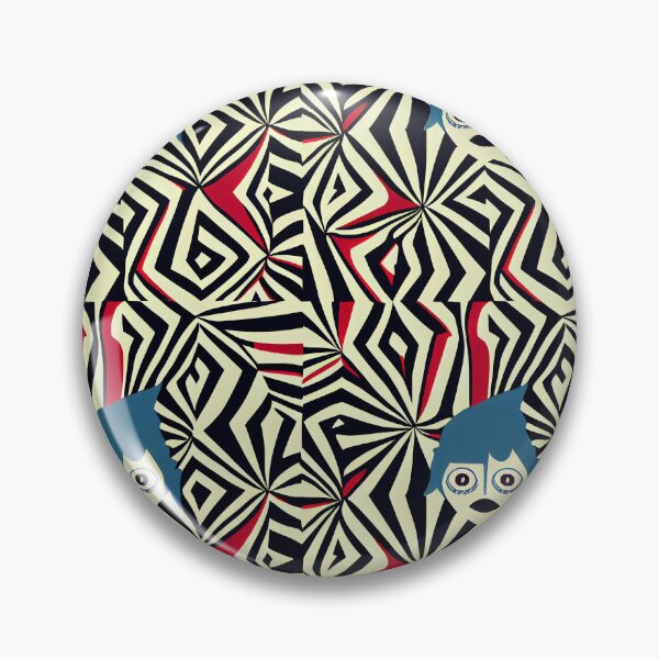 Item preview, Funky 60s Style Psychedelic Surface Pattern In Red, Black, Blue and White designed and sold by Fine Prints.