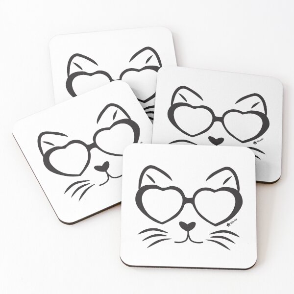 Aperçu de l'œuvre Lunettes Cool Cat Coeur créée et vendue par NitostixRB.