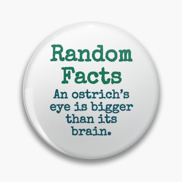 Item preview, An Ostrich's Eye Is Bigger - Trivia Fact designed and sold by CrankyOldDude.