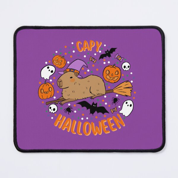 Item preview, Happy Halloween a cute capybara waring a witch costume for Halloween  designed and sold by Yarafantasyart.