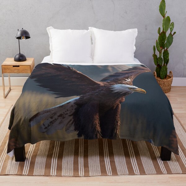 Item preview, Majestic Eagle Soaring Above Mountains designed and sold by ThreadGallery.
