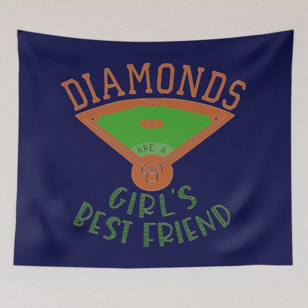 Item preview, Baseball - Diamonds are a Girl's Best Friend designed and sold by Creation Station Boutique USA.