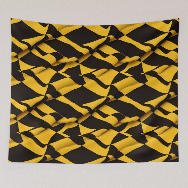 Item preview, Black And Yellow Buffalo Plaid Pattern designed and sold by AI Creations ⭐⭐⭐⭐⭐.
