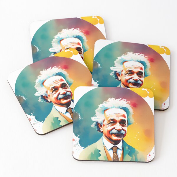 Aperçu de l'œuvre Albert Einstein Art: Aquarelle 2 créée et vendue par OutofFocusShop.
