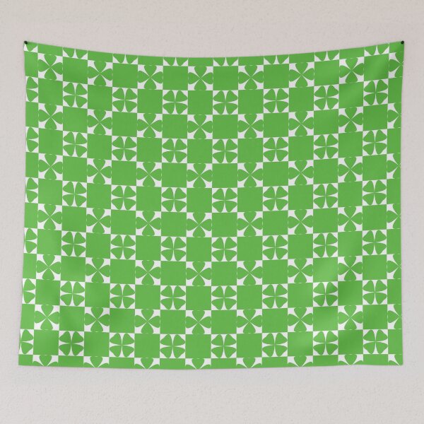 Item preview, 4 Leaf Clovers and Squares Pattern designed and sold by WonderLang.
