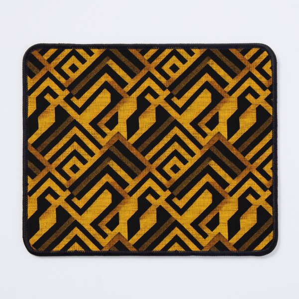 Item preview, Black And Yellow Buffalo Plaid Pattern designed and sold by AI Creations ⭐⭐⭐⭐⭐.