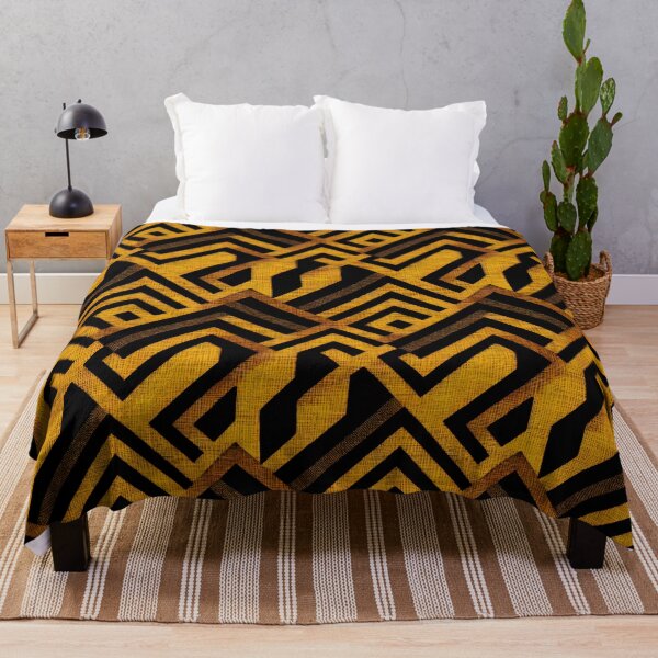 Item preview, Black And Yellow Buffalo Plaid Pattern designed and sold by AI Creations ⭐⭐⭐⭐⭐.