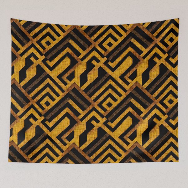 Item preview, Black And Yellow Buffalo Plaid Pattern designed and sold by AI Creations ⭐⭐⭐⭐⭐.