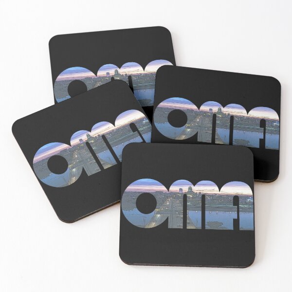Item preview, Omaha, Nebraska OMA Sunset Cityscape designed and sold by CrabbyLobster.