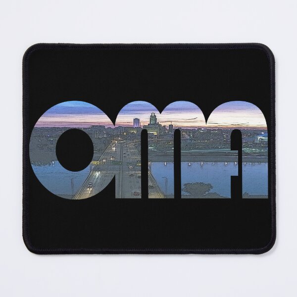 Item preview, Omaha, Nebraska OMA Sunset Cityscape designed and sold by CrabbyLobster.