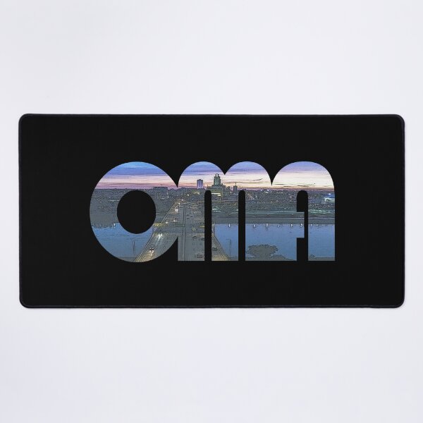 Item preview, Omaha, Nebraska OMA Sunset Cityscape designed and sold by CrabbyLobster.
