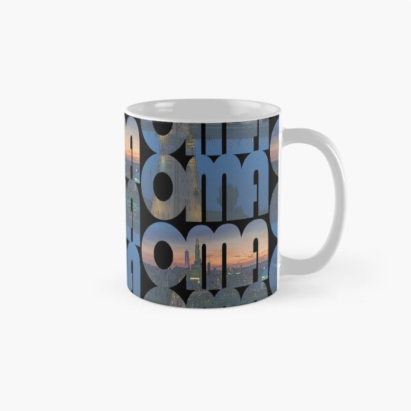 Item preview, Omaha, Nebraska OMA Sunset Cityscape Repeating Pattern designed and sold by CrabbyLobster.
