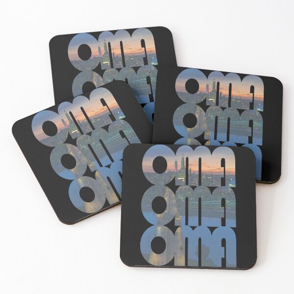 Item preview, Omaha, Nebraska OMA Sunset Cityscape Repeating Pattern designed and sold by CrabbyLobster.