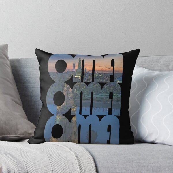 Item preview, Omaha, Nebraska OMA Sunset Cityscape Repeating Pattern designed and sold by CrabbyLobster.