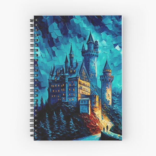 Item preview, Nighttime City Skyline Oil Painting - Castle designed and sold by ashleyburley.