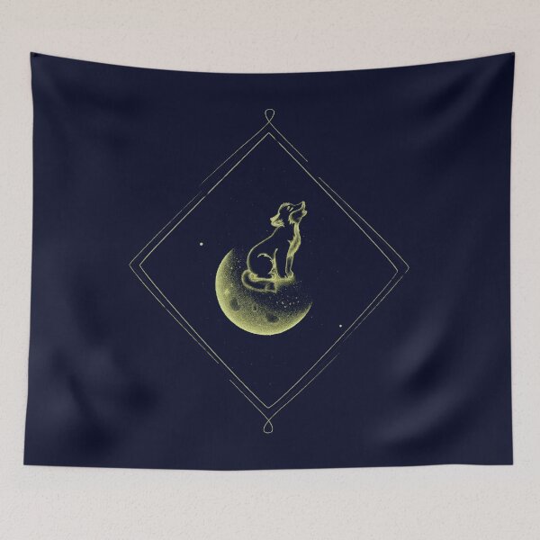 Item preview, Baby Wolf on the Moon, Dark designed and sold by monkeybusiness.pt.