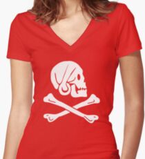 Henry Every Pirate Flag Women's Fitted V-Neck T-Shirt