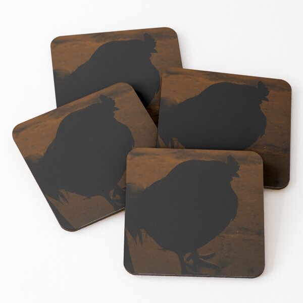 Item preview, Rooster silhouette in farmhouse doorway orange tint designed and sold by eddiebarronshop.