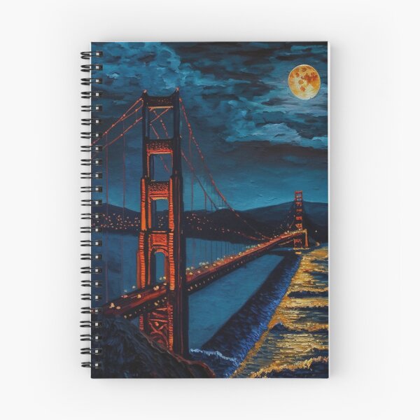 Item preview, Nighttime City Skyline Oil Painting - San Francisco designed and sold by ashleyburley.