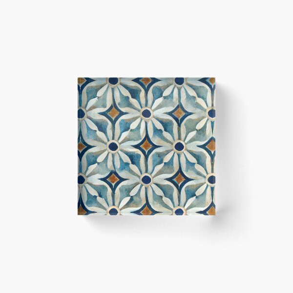 Item preview, Spanish tile Mediterranean tile style beach decor nautical design beach house summer house decor iPhone case dress tote bag  designed and sold by LunarSeaArt.