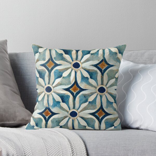 Item preview, Spanish tile Mediterranean tile style beach decor nautical design beach house summer house decor iPhone case dress tote bag  designed and sold by LunarSeaArt.