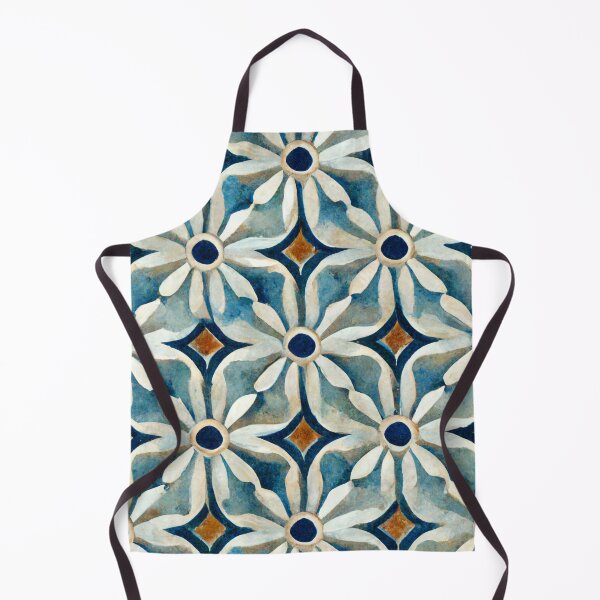 Item preview, Spanish tile Mediterranean tile style beach decor nautical design beach house summer house decor iPhone case dress tote bag designed and sold by LunarSeaArt.