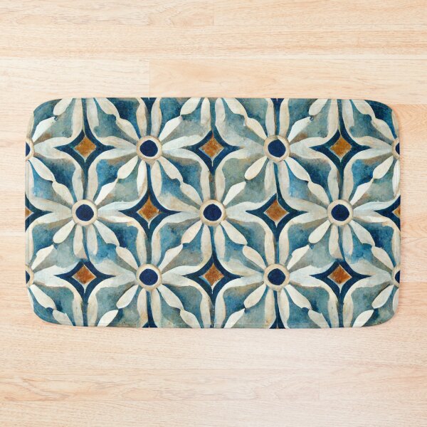 Item preview, Spanish tile Mediterranean tile style beach decor nautical design beach house summer house decor iPhone case dress tote bag  designed and sold by LunarSeaArt.