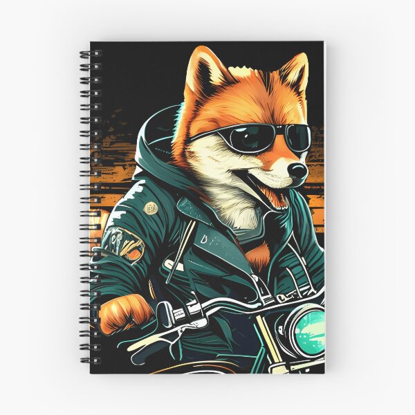 Item preview, Live Fast, Bark Hard: The Shiba Inu Biker designed and sold by The Future Fables.