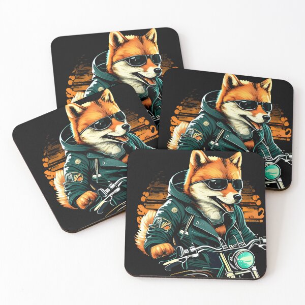 Item preview, Live Fast, Bark Hard: The Shiba Inu Biker designed and sold by The Future Fables.