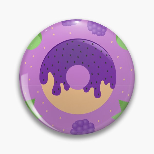 Item preview, Donut de mora con fondo morado designed and sold by ChallaDesign.