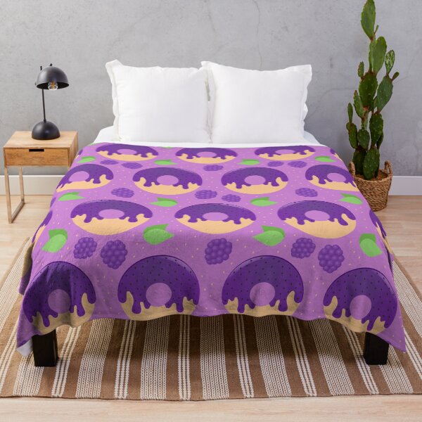 Item preview, Blackberry donut with purple background designed and sold by ChallaDesign.