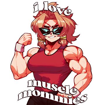 "I Love Muscle Mommies Anime Design" Sticker for Sale by sodiepops